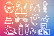 Baby Set Outlined & Colored, an Outline Icon by DeniseUytiepo (Thumbnail 5 of 5)