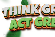 3D Nature Text Effect, a Layer Style Add-On by Mockmenot (Thumbnail 3 of 3)