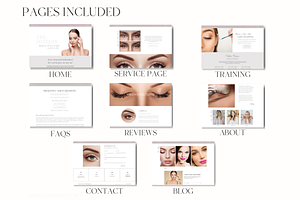 Lash Tech Brow Wix Website Template