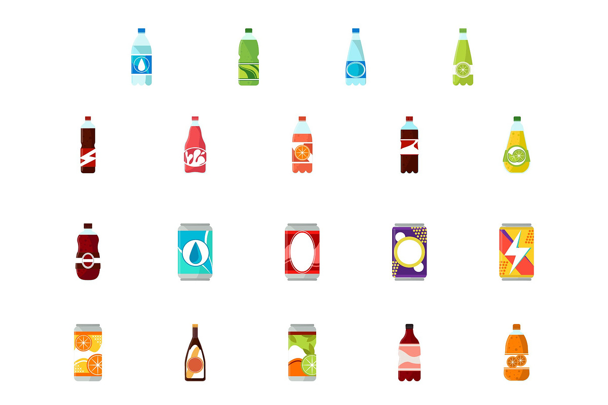 Beverages Illustration Set, a Food Illustration by studiogstock (Photo 1 of 3)