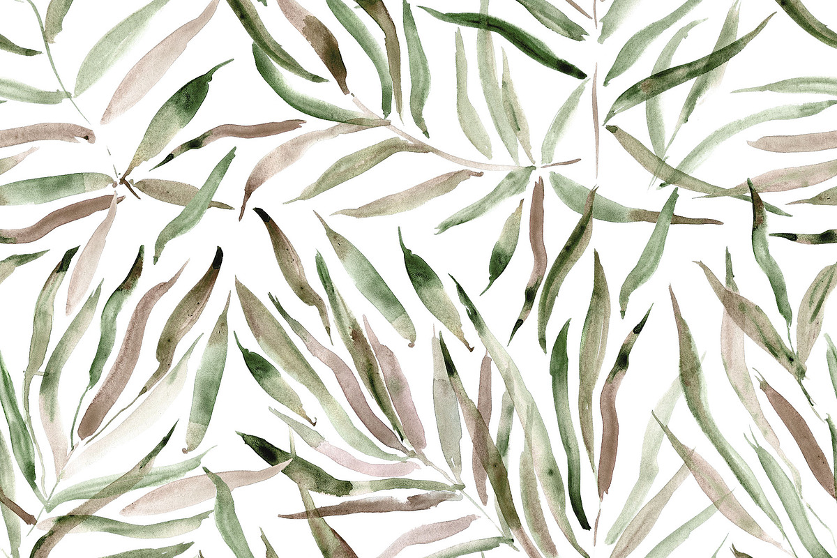 Palm leaves seamless pattern, a Pattern Graphic by Katerina Tova (Photo 11 of 13)