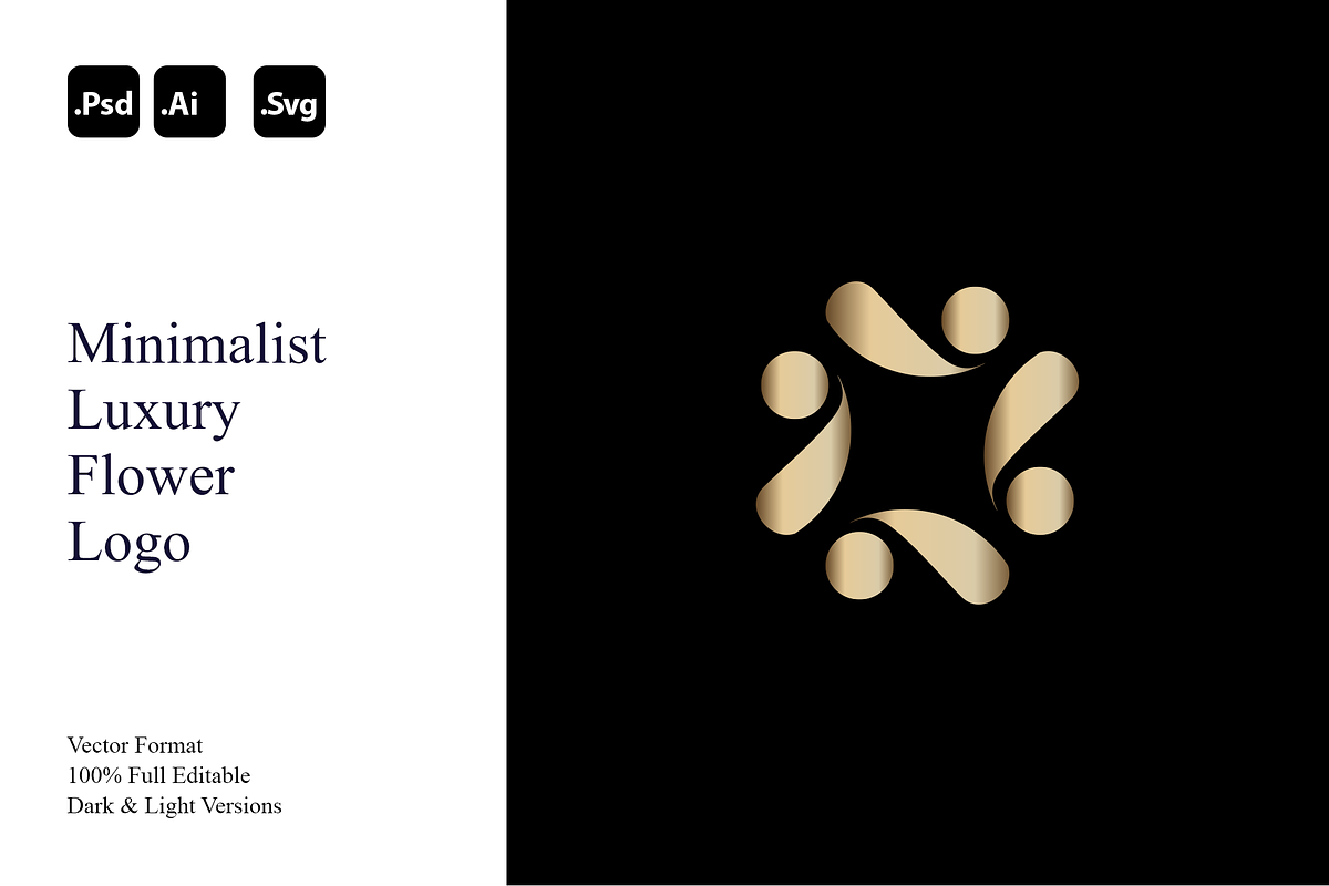 Minimalist Luxury Flower Logo, a Branding & Logo Template by Luxury Logos (Photo 1 of 4)