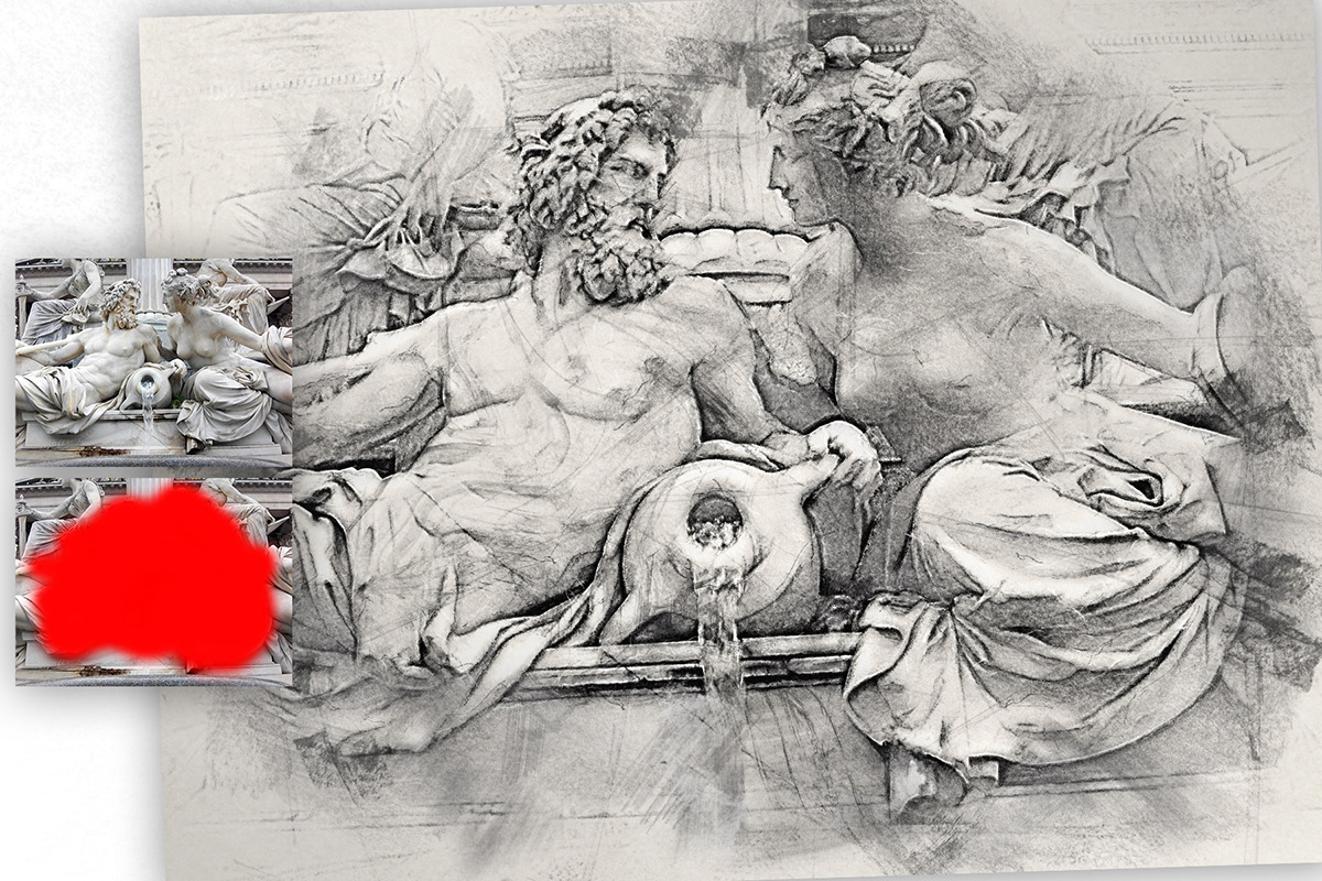 Charcoal Sketch Photoshop Action, an Action Add-On by GorynArt (Photo 12 of 18)