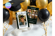 Forest Green Graduation Invitation, a Templates & Theme by VeliusCreativeStudio (Thumbnail 1 of 3)