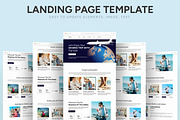 Travel Agency Landing Page, an UI Kit Template by CreativeShaper (Thumbnail 1 of 5)