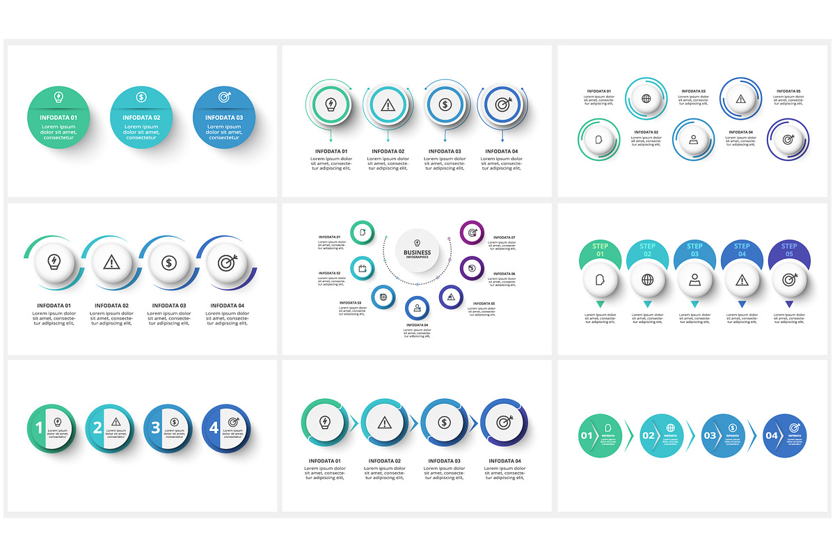 Circular Presentation Canva Template preview 6