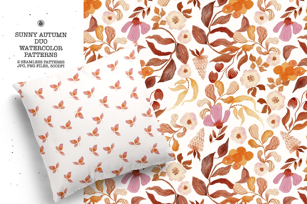 Sunny Autumn Duo Patterns, a Pattern Graphic by Webvilla Studio (Photo 1 of 7)
