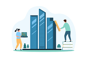 City architecture planning design, an Object Illustration by Flashvector