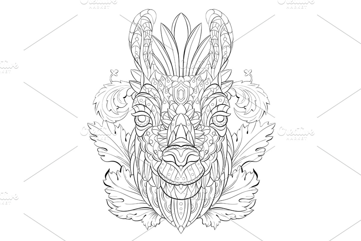 Ethnic Collection: Llama, an Animal Illustration by ArtoJoy (Photo 3 of 6)