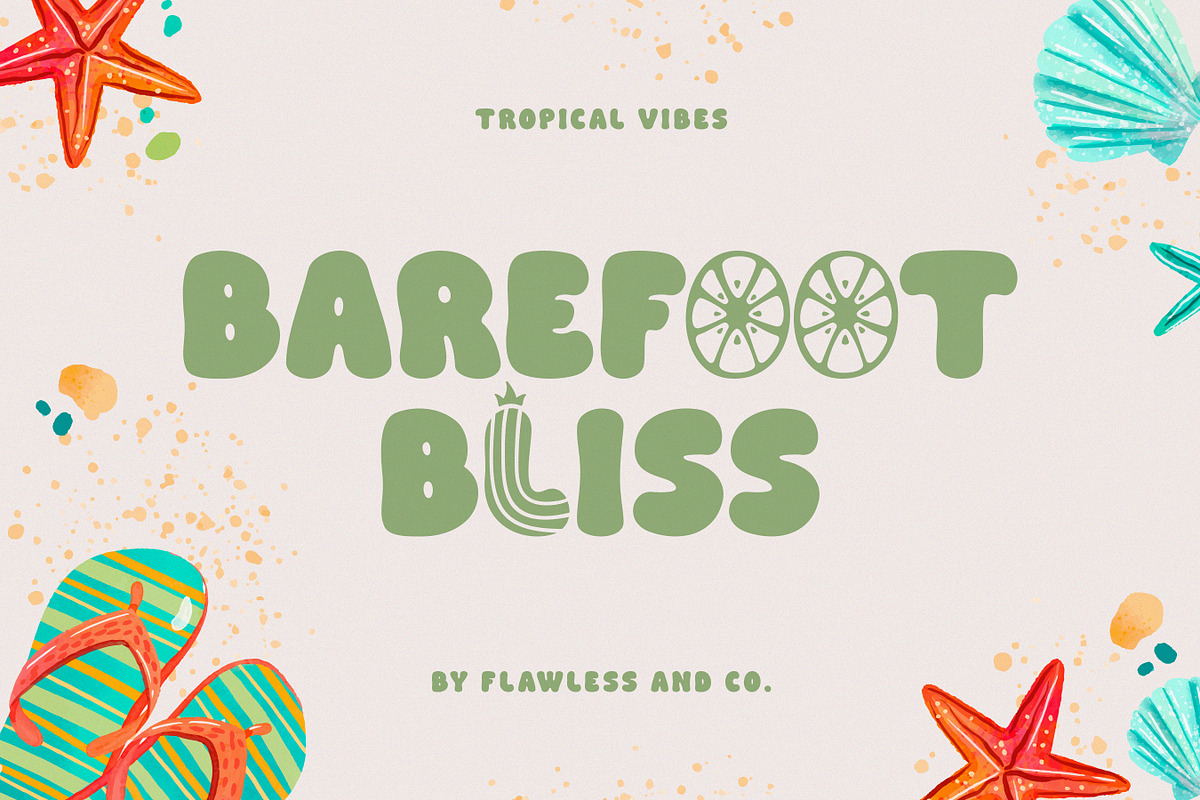 Tropical Vibes - Display Retro Font, a Sans Serif Font by Flawless And Co (Photo 5 of 9)