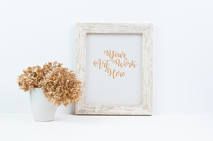 Portrait 10x8 Rustic Frame Mockup, a Photo by Siân C Photography