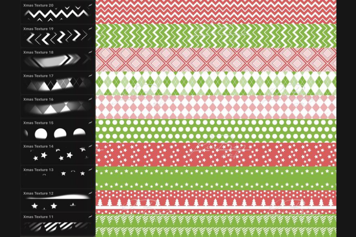 30 Procreate Christmas Brushes Set, a Brush Add-On by LiuBi Art (Photo 2 of 4)