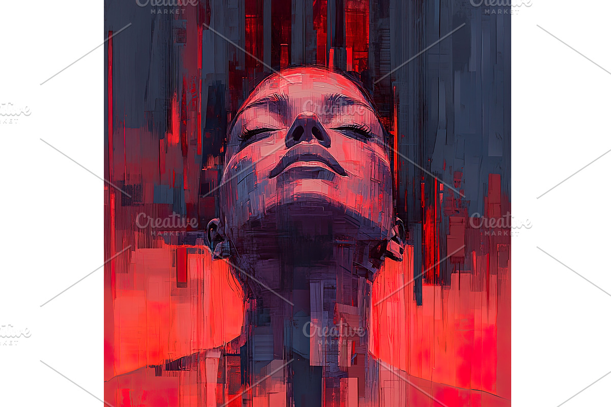 Abstract Portrait of a Woman with, an Illustration by Lermont51