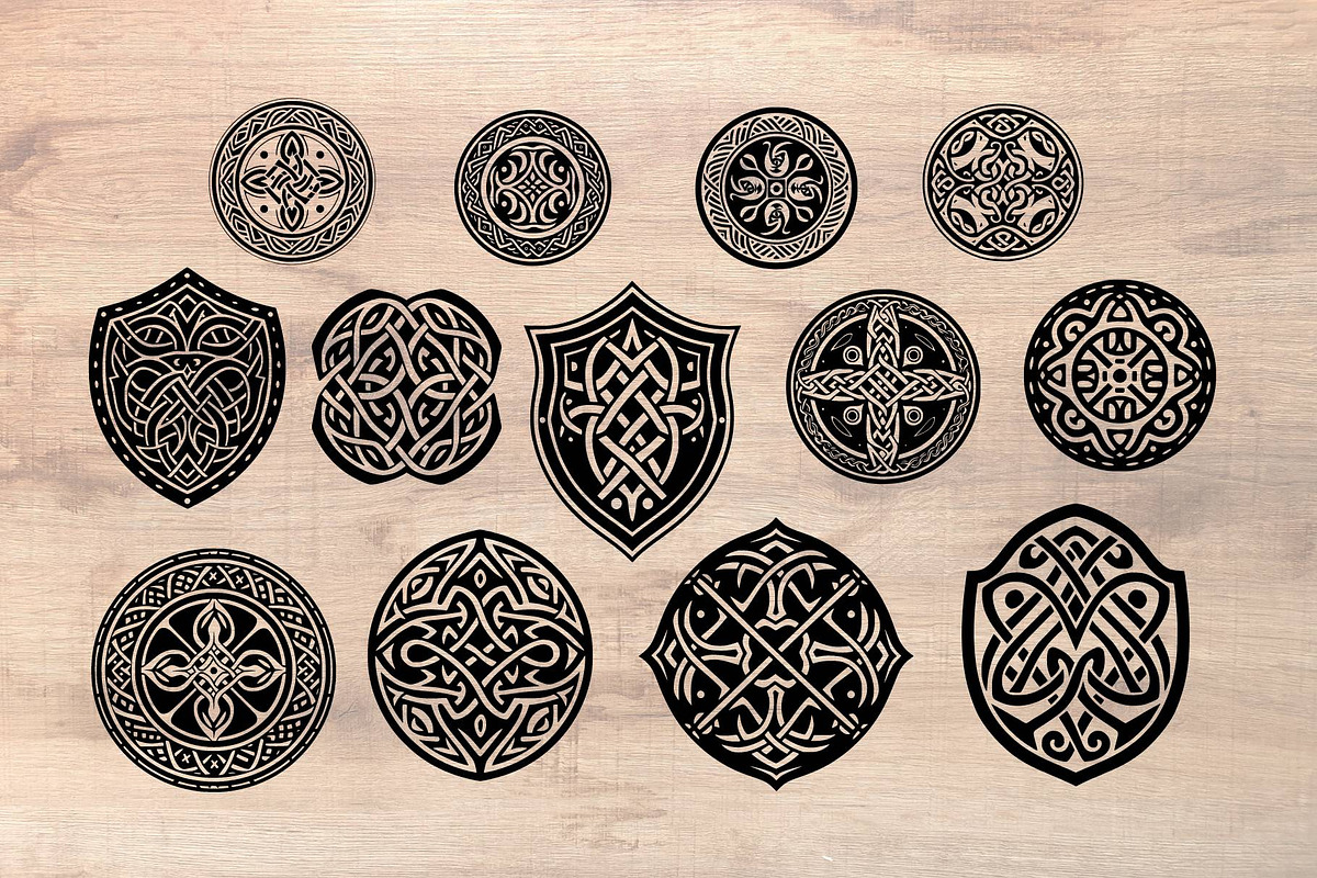 100 celtic knot viking shield, a Decorative Illustration by TaKong Magics (Photo 3 of 5)