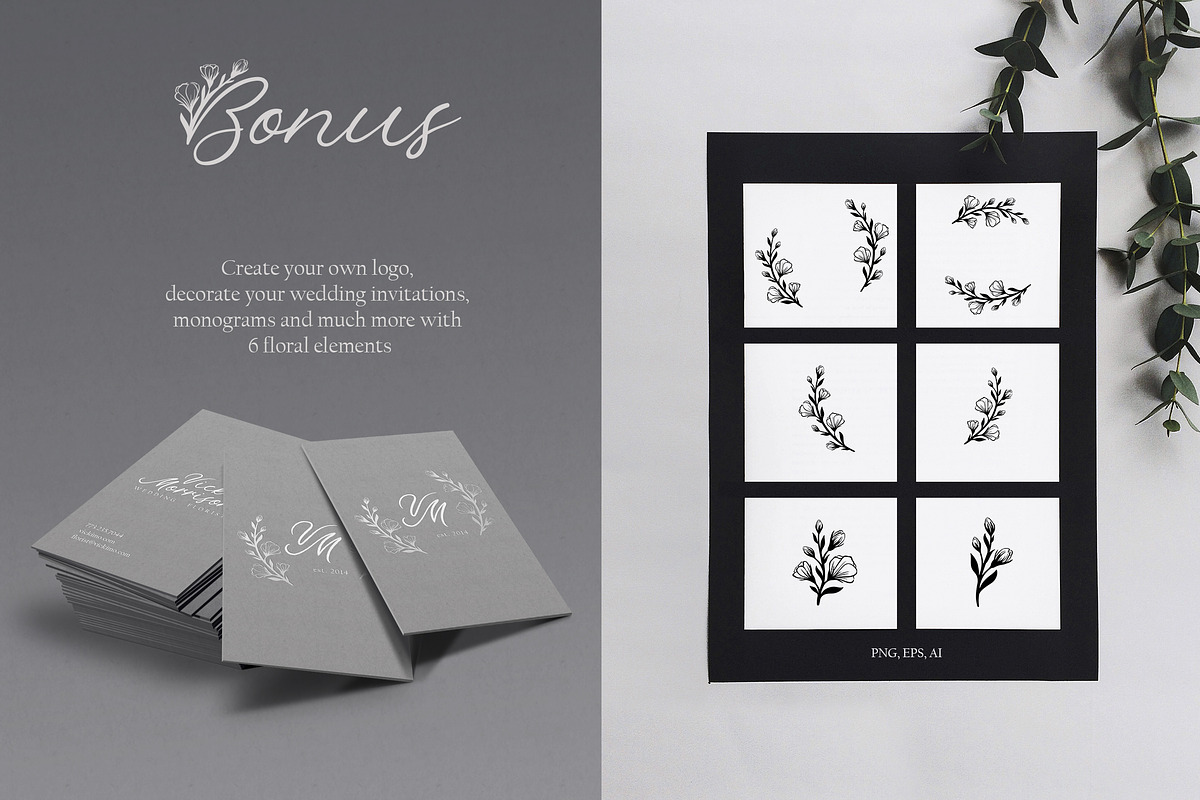'Le Jardin' Floral Font preview 6