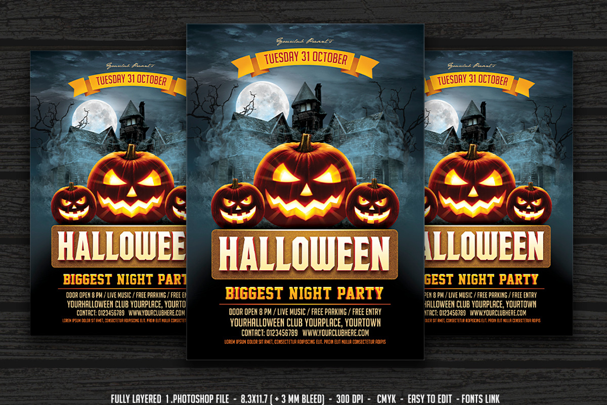 Halloween Flyer, a Flyer Template by DesignWorkz (Photo 1 of 2)