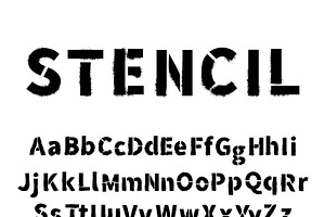 Realistic Stencil Font