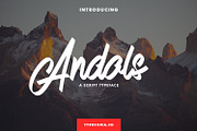 Andals Script Typeface, a Script Font by edukka (Thumbnail 1 of 7)
