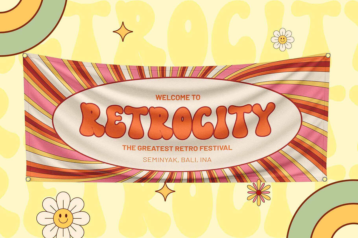 Funky Holiday - Groovy Retro Font, a Handwritten Font by Koplexs Studio (Photo 10 of 10)