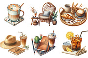 Boho Summer Coffee Time Clipart, an Illustration by Pixels.Craft (Thumbnail 3 of 9)