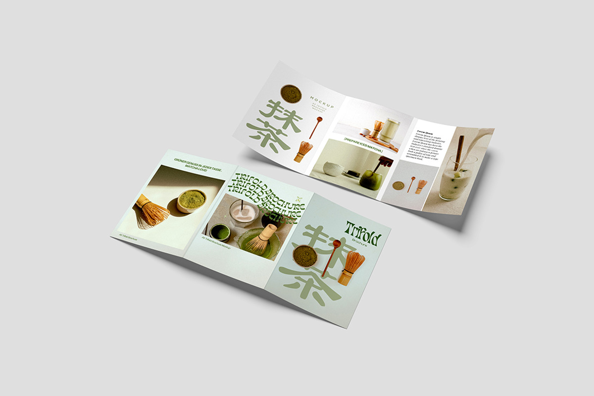 A5 Trifold Brochure Mockup, an Advertising Mockup by Pikachudesign (Photo 3 of 5)