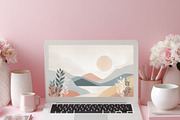 Boho Abstract Landscape Wallpaper, a Graphic by Kalindiprints (Thumbnail 4 of 5)