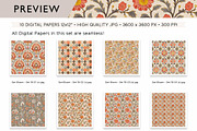 Bohemian Floral Scrapbooking Papers, a Pattern Graphic by Maishop (Thumbnail 4 of 4)