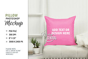 Square Home Pillow Chair Mockup, a Household Mockup by HaywireMedia & Mockups (Thumbnail 3 of 3)