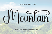 Mountain | Script Font, a Handwritten Font by Scratchones (Thumbnail 1 of 9)