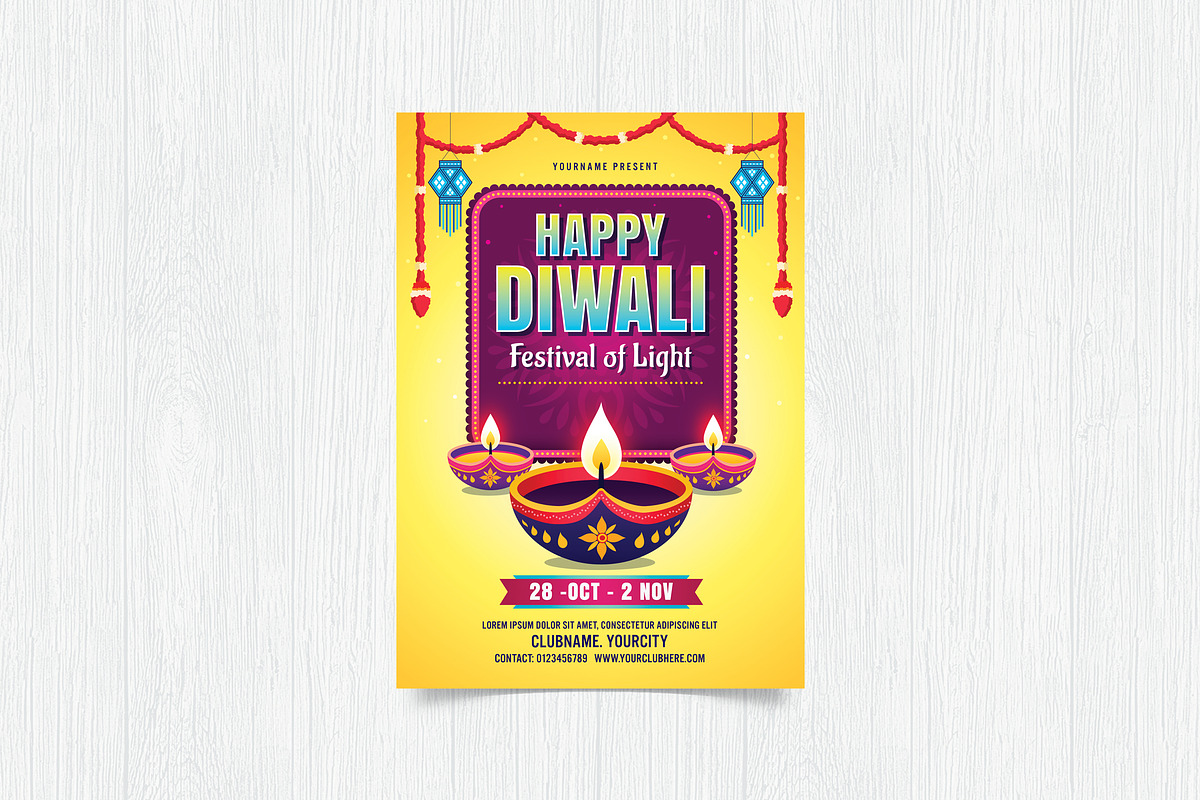 Happy Diwali Flyer, a Flyer Template by DesignWorkz