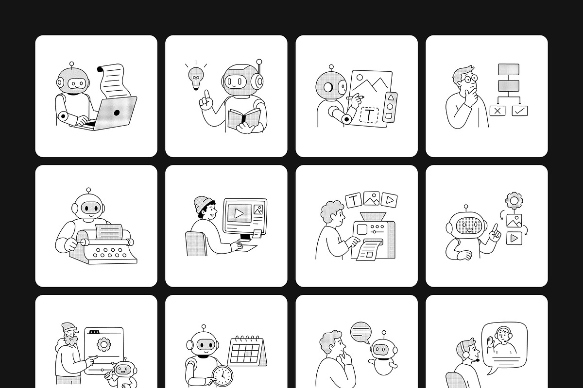 240 Futuristic Technology & AI, a Technology Illustration by Prosymbols (Photo 13 of 15)