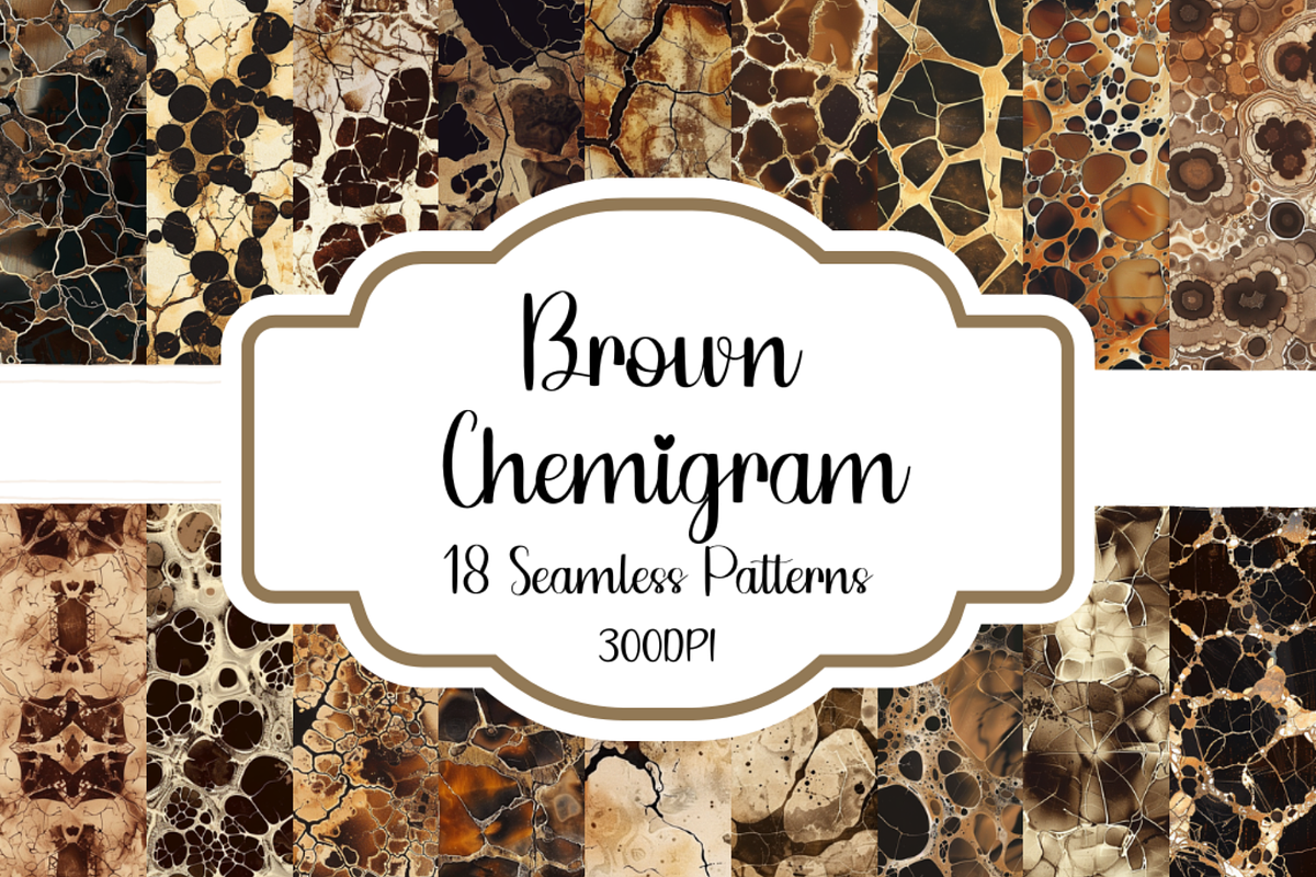 Brown Chemigram Seamless Patterns | Creative Market