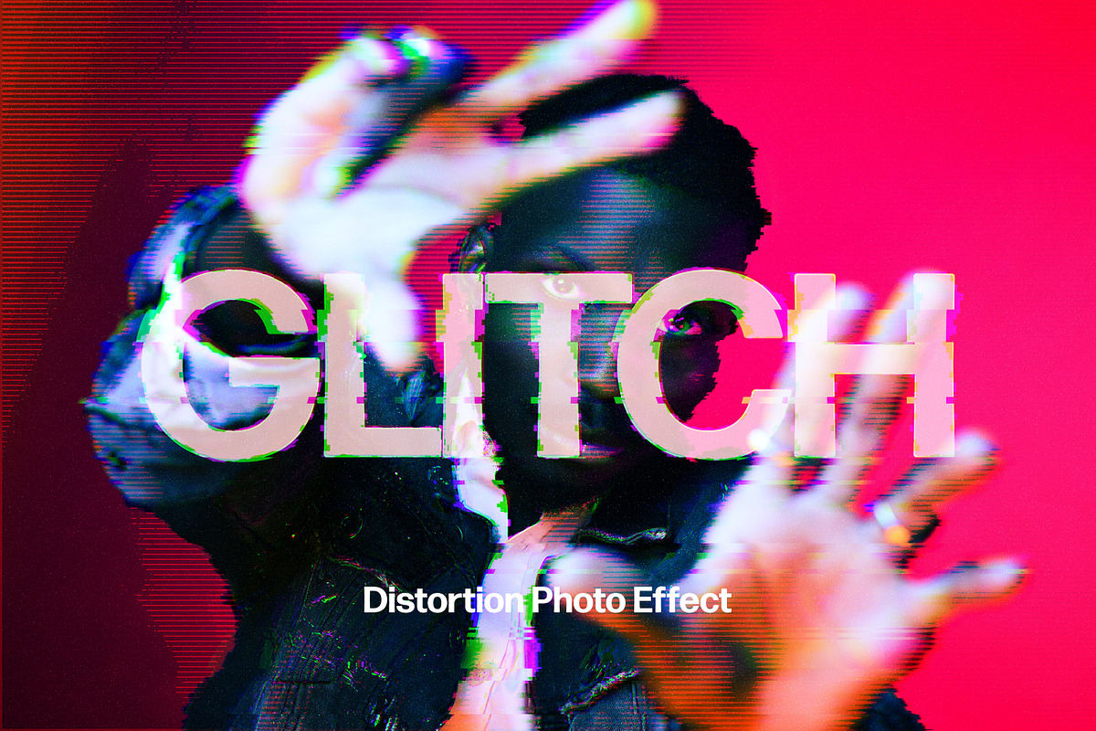 Glitch Distortion Photo Effect, a Layer Style Add-On by Design Squad