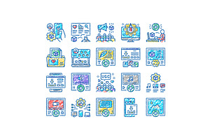 User Generated Content set Icons, an Object Illustration by pikepicture