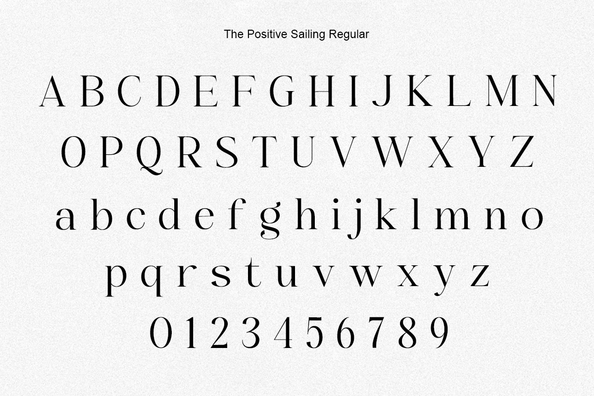The Positive Sailing Serif (15 Font), a Serif Font by Positive TypeFoundry (Photo 15 of 19)