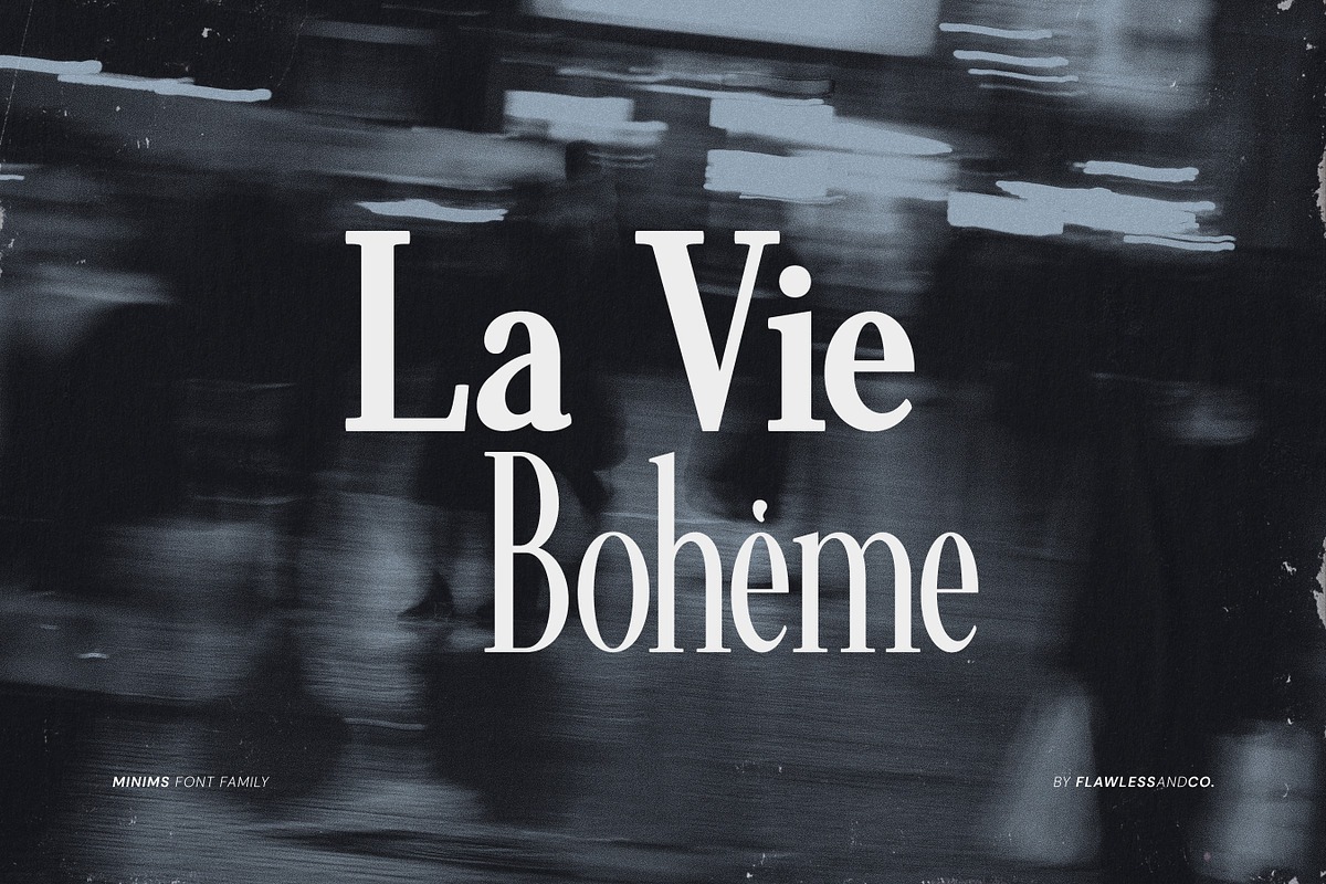 Minims - Serif Retro Family Series, a Serif Font by Flawless And Co (Photo 4 of 11)