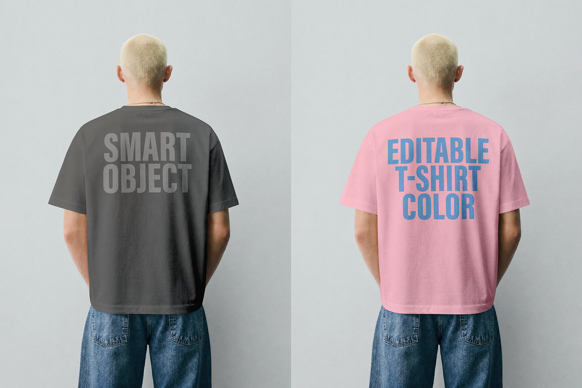T-Shirt Back Mockup PSD - Male Model, a Shirt Mockup by Rymden_Fl (Photo 3 of 5)