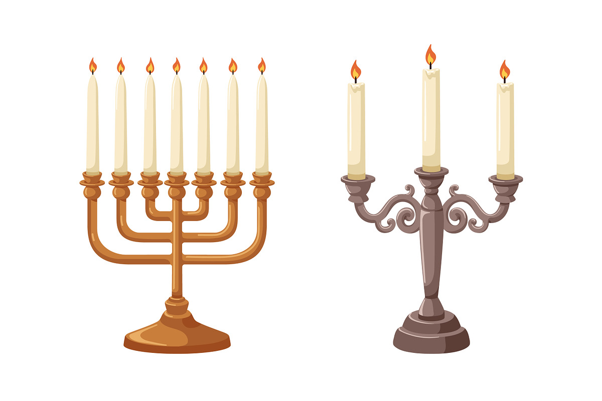 Candles in vintage candlesticks set, an Object Illustration by Good Studio (Photo 2 of 6)