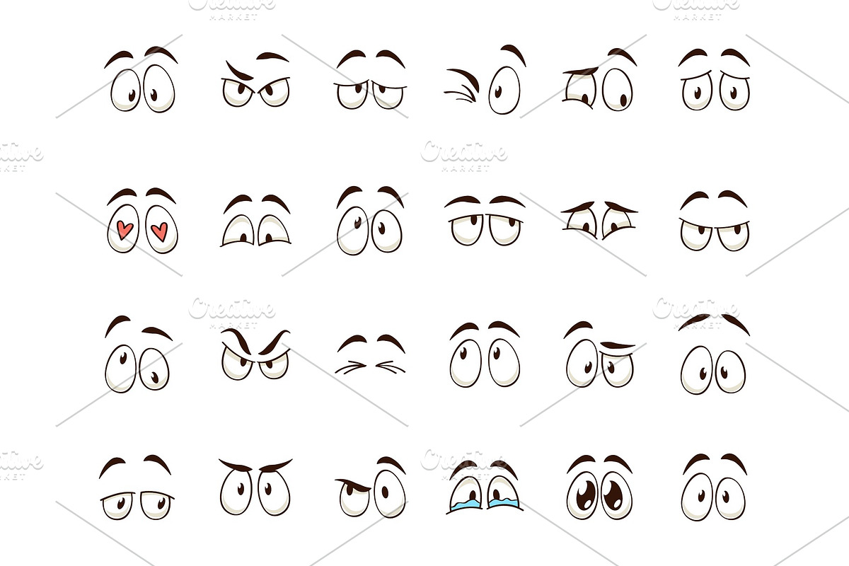 Cartoon eyes. Comic character eye, a Person Illustration by YummyBuum