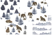 Brown bears - watercolor collection, an Animal Illustration by ramika (Thumbnail 4 of 4)