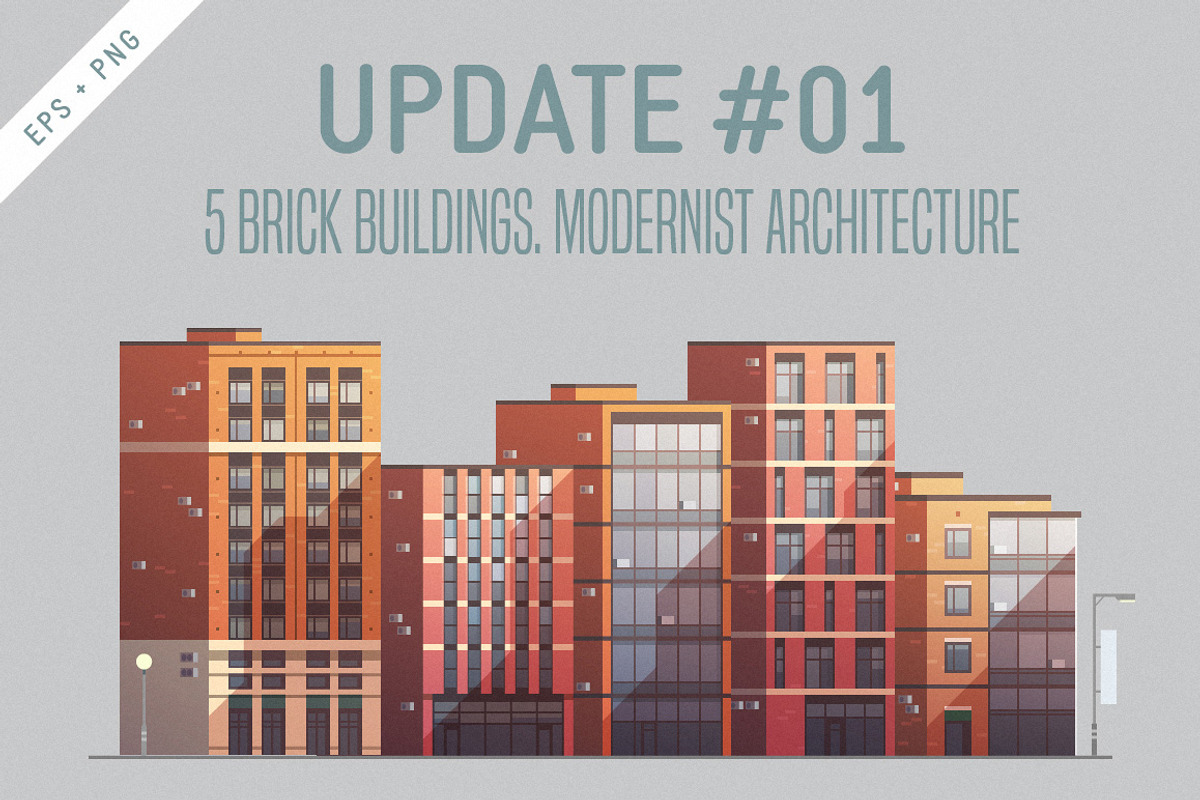 Vector Buildings Pack, an Illustration by Darumo Shop (Photo 4 of 8)