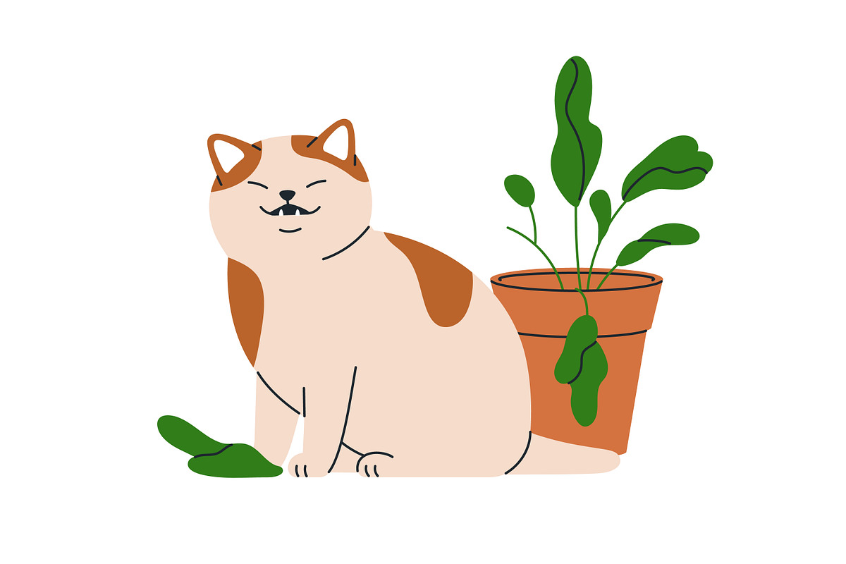 Cute, funny, comic cats. Cartoon set, an Animal Illustration by Good Studio (Photo 9 of 20)