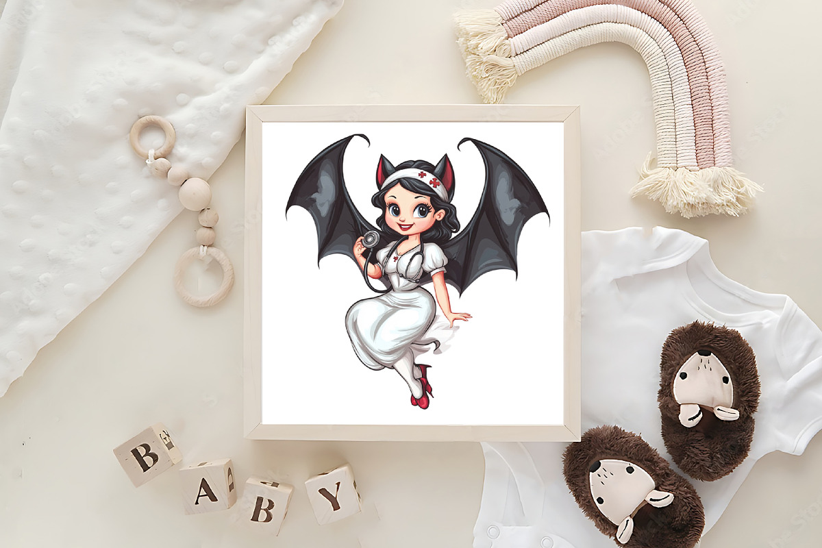 Halloween Nurse PNG Sublimation, an Illustration by CraftArtStudio (Photo 6 of 6)