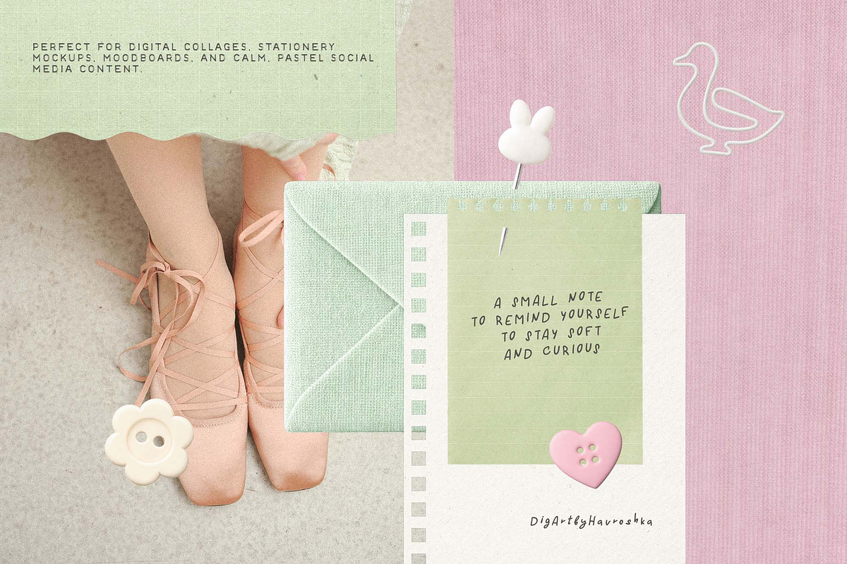 Playful Pastel Stationery, an Object Graphic by DigARTbyHavroshka (Photo 5 of 12)