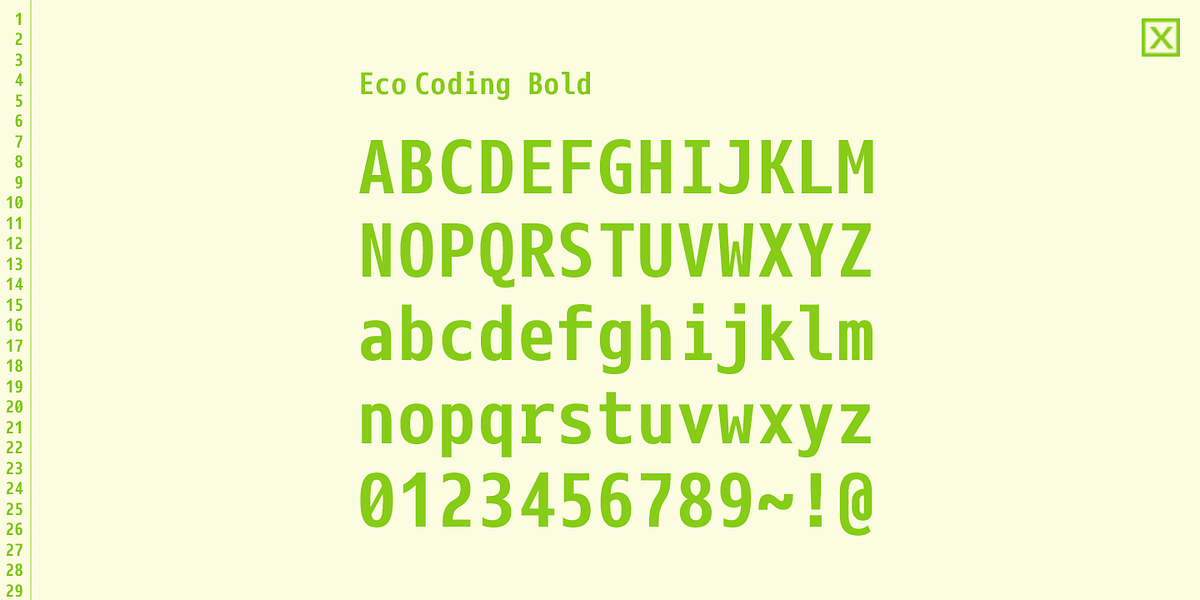 Eco Coding, a Sans Serif Font by S-Core (Photo 3 of 6)