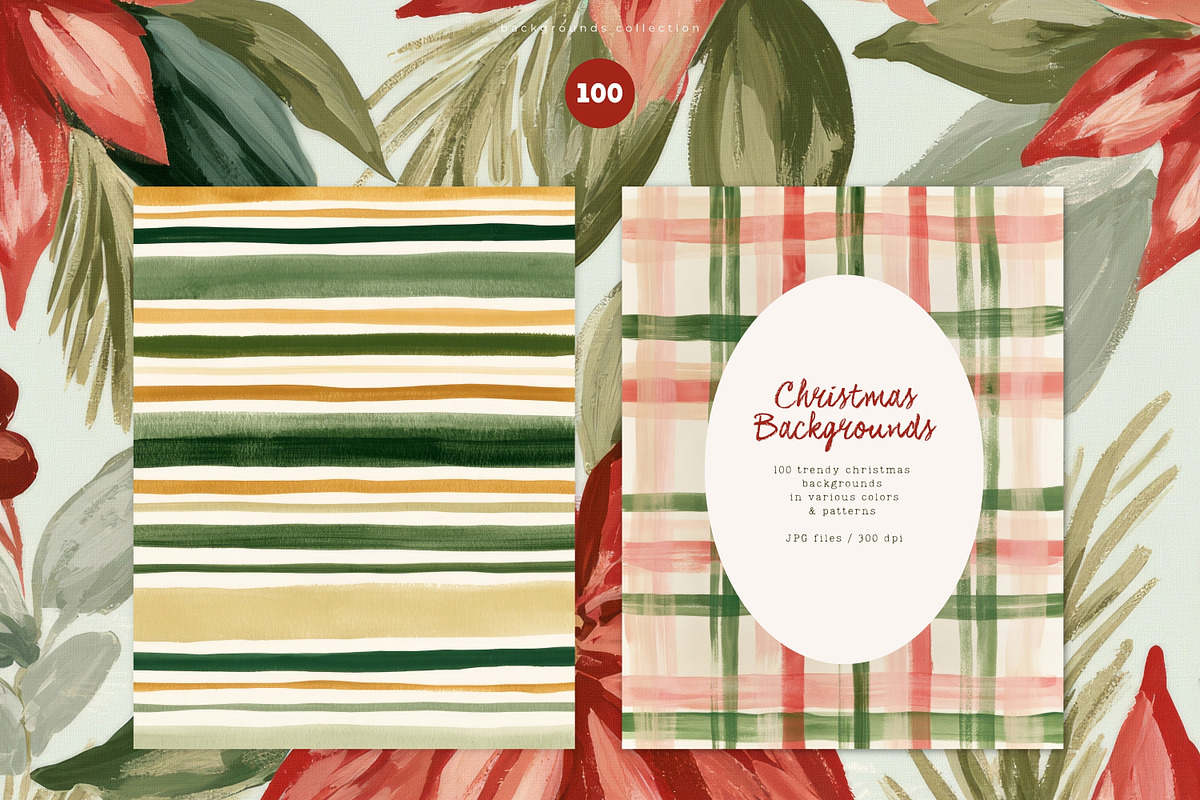 100 Christmas Backgrounds, a Background Graphic by PeDe Designs (Photo 12 of 16)