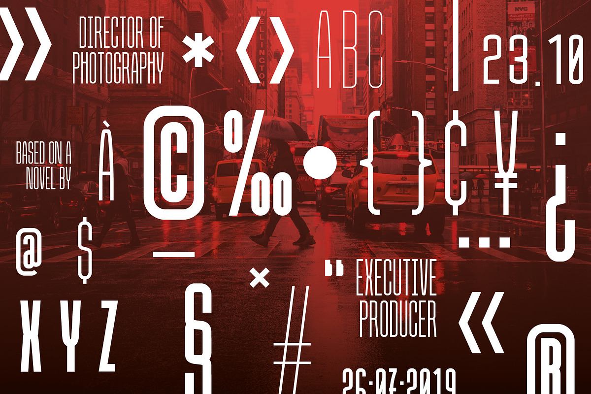 Due Credit: The Film Poster Font preview 5