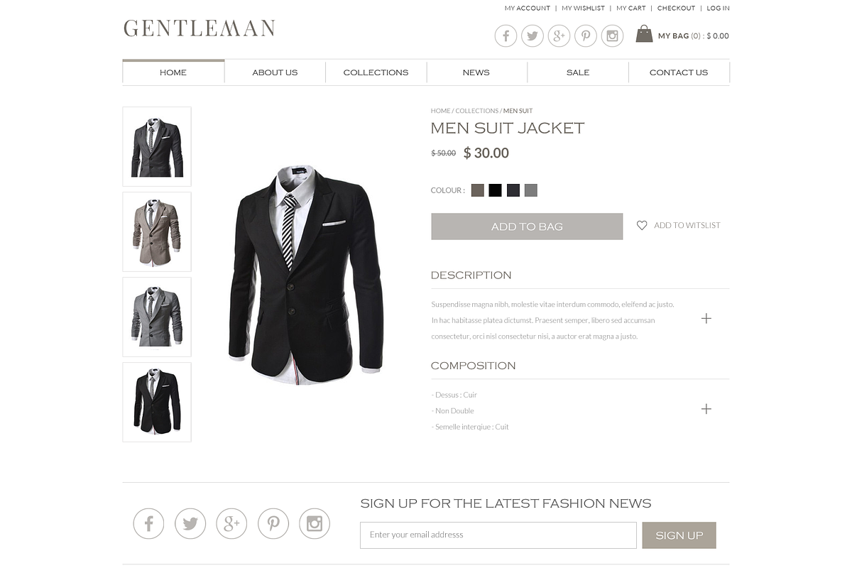 Gentleman E-Commerce Website, a Websites & App Template by Loone Designs (Photo 4 of 4)