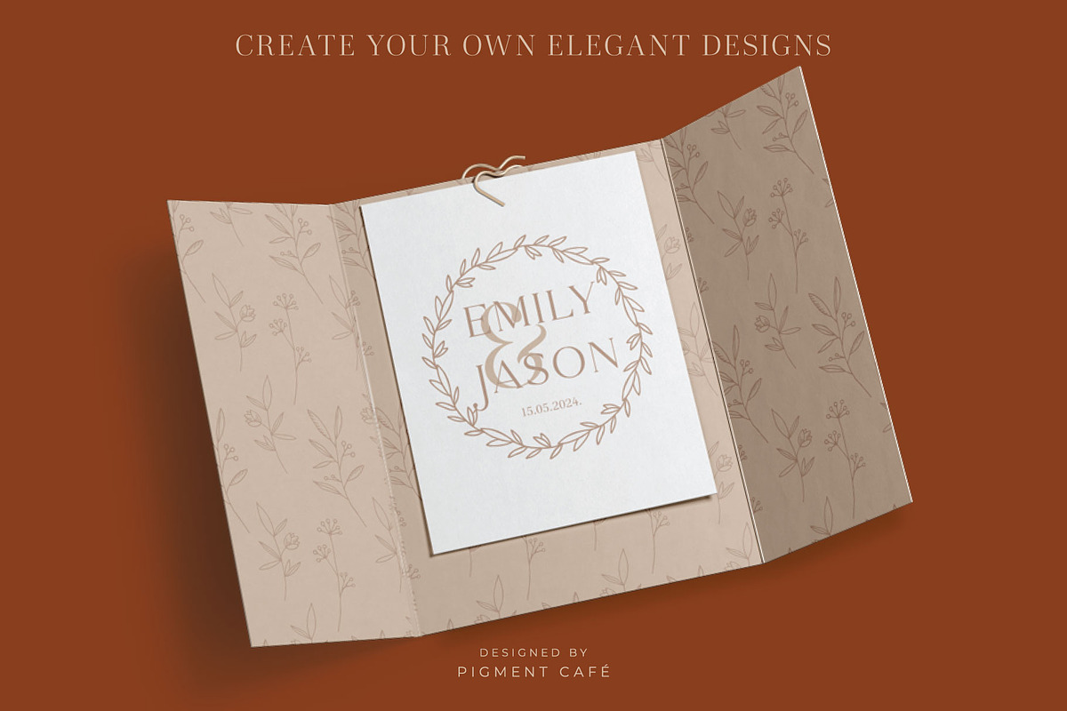 Floral Elements Curated Collection, a Decorative Illustration by Pigment Café (Photo 4 of 8)