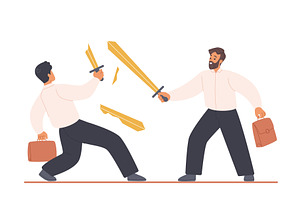 Business competition two male, a Person Illustration by Lemberg Vector